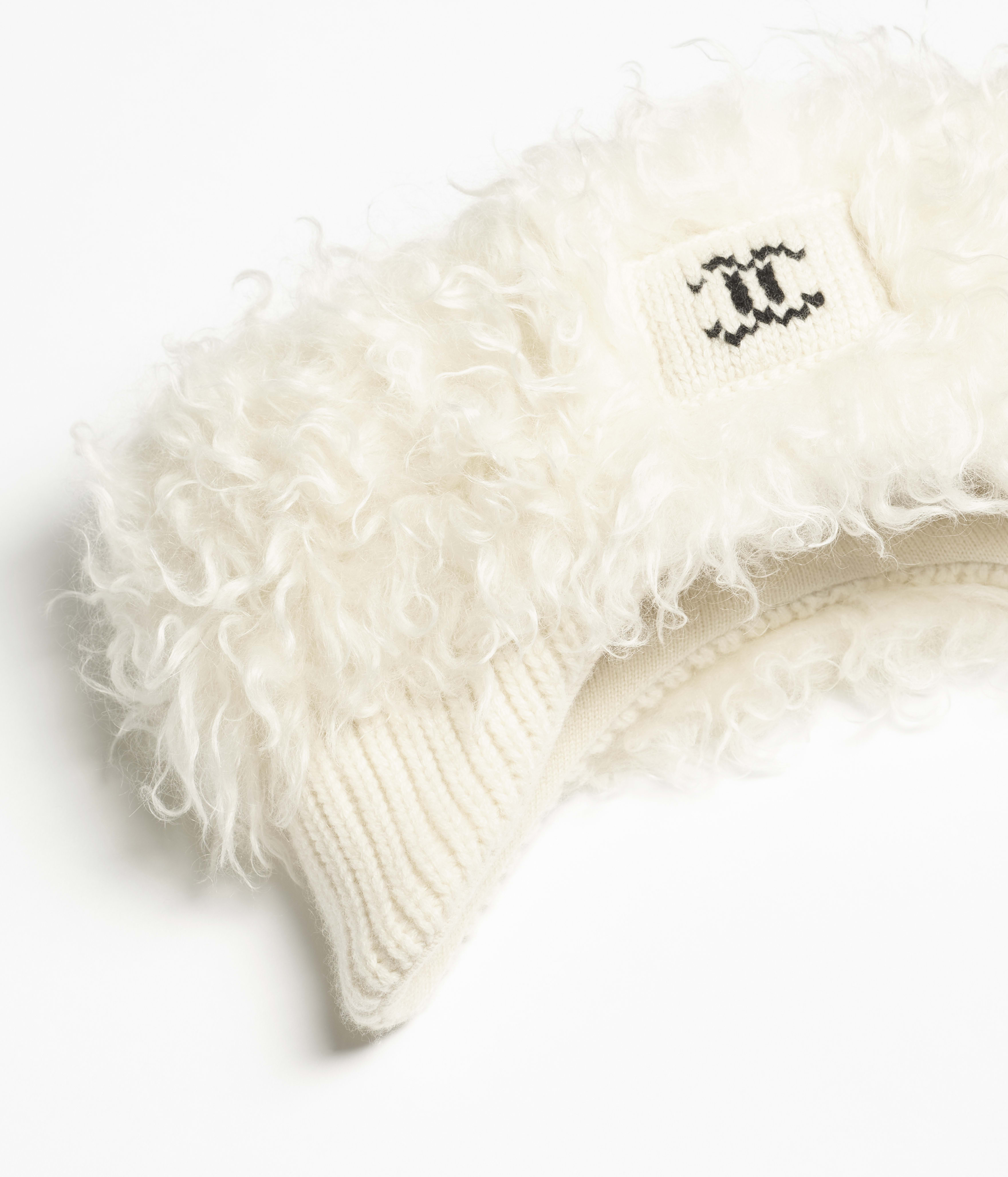 Headband - Cashmere & mohair, ecru & black — Fashion | CHANEL